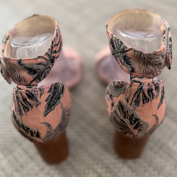 JEFFREY CAMPBELL Purdy Petal Pink Suede Floral Tapestry 9 - Picture 5 of 9